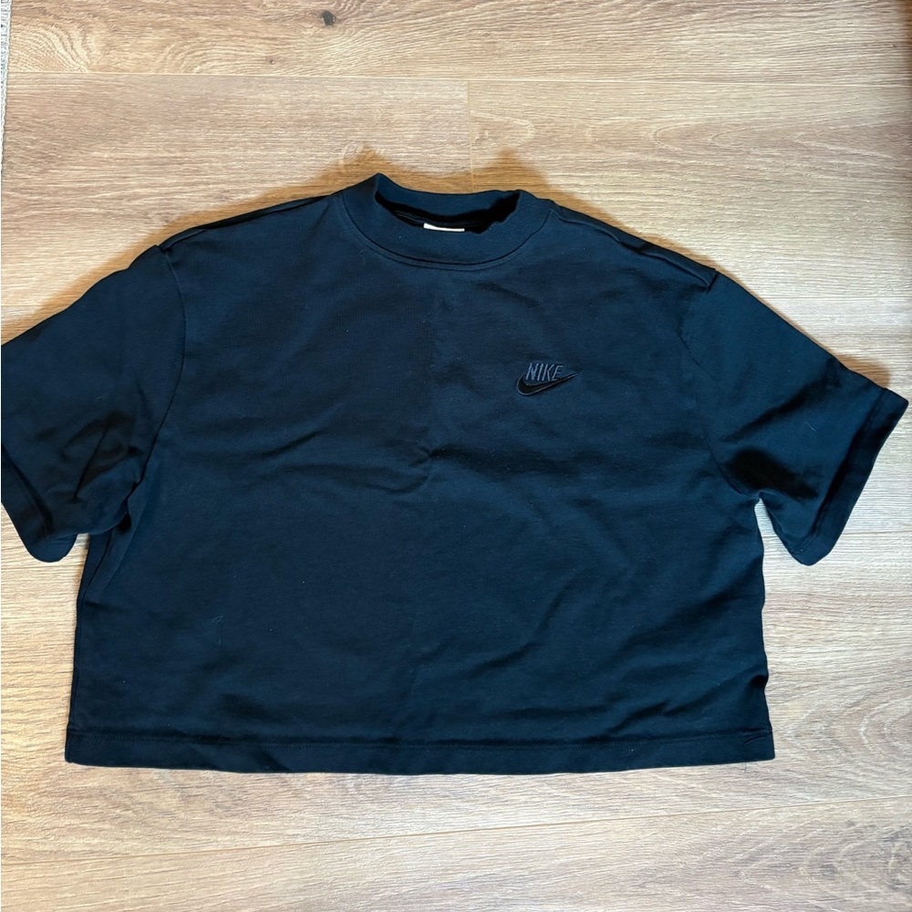 Nike Black Cropped T-Shirt Top